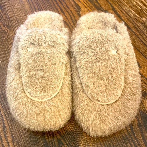 Max Mara MaxMara Teddy Mules 7 37 Slippers Alpaca Natural - Picture 1 of 7